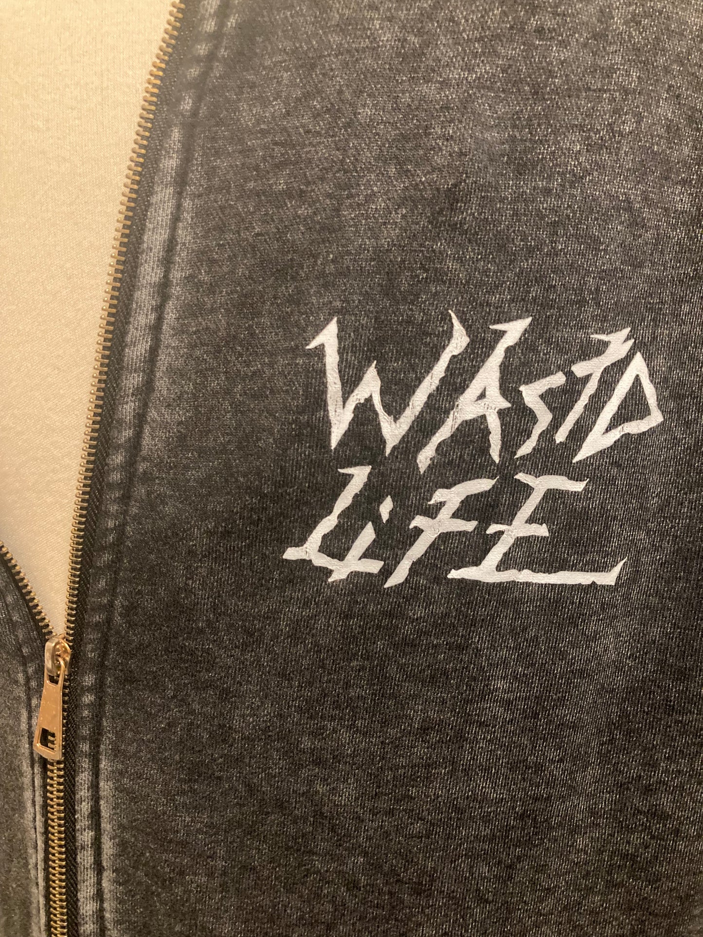 Wastd Life Red/Black Heart Front Zip Oversized Hoodie